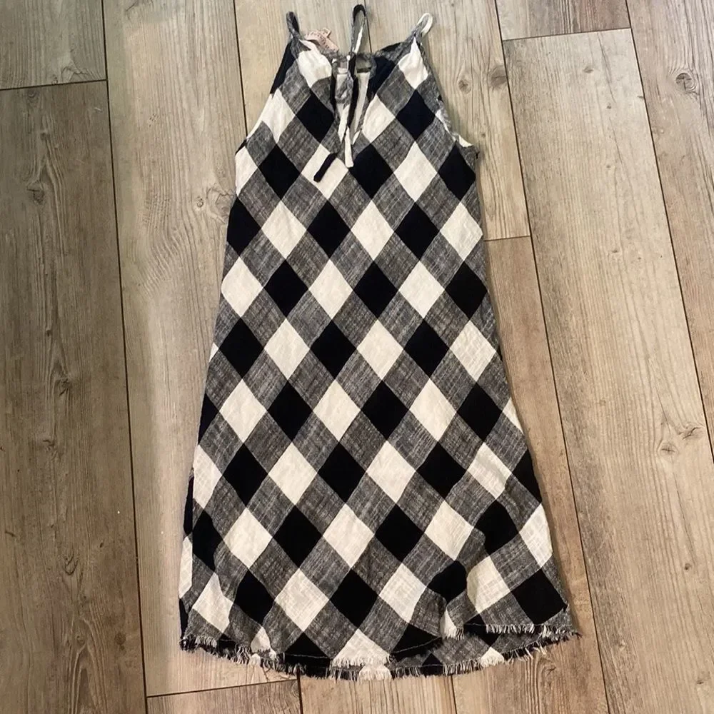 Philosophy Black and White Checkered Dress, Size  4 - Picture 6 of 8